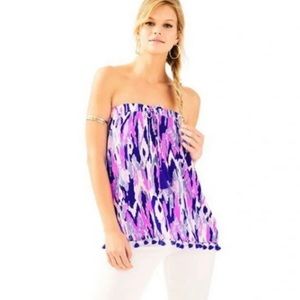 Lilly Pulitzer Palma Tube top in Amethyst One Too Many- XL